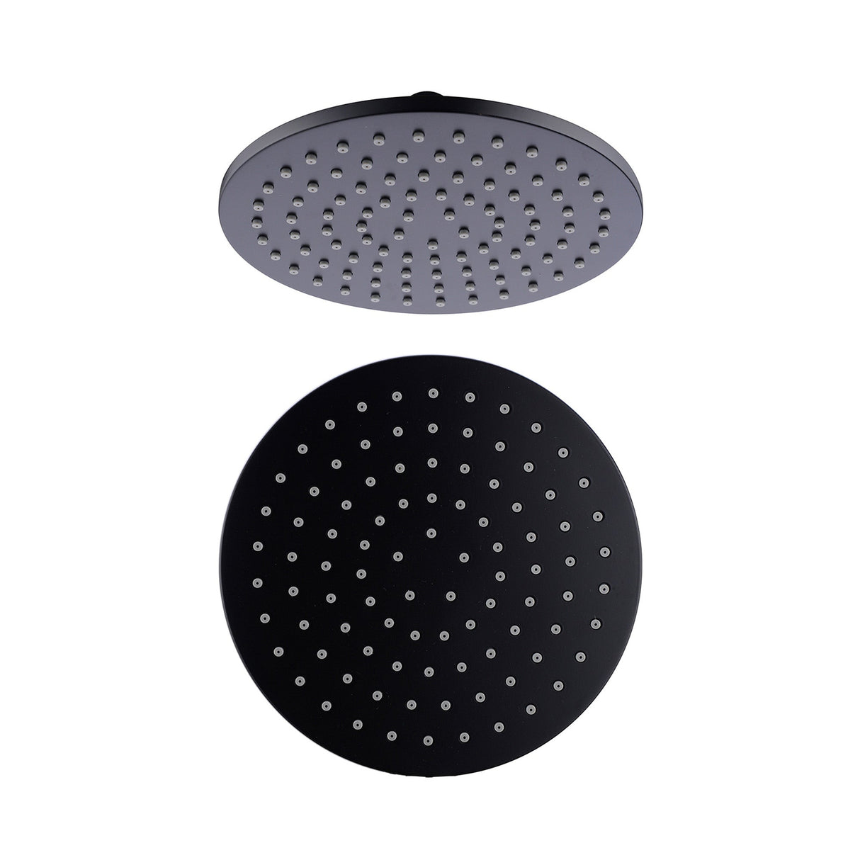 Nero Round Brass Shower Head 250mm - Matte Black