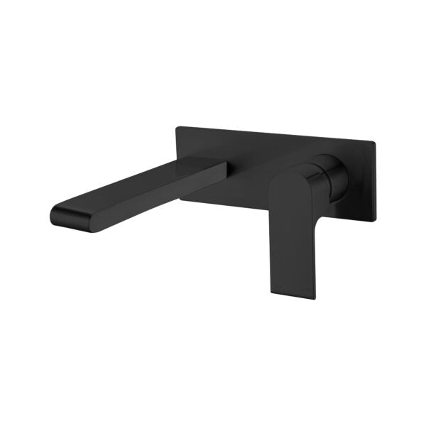 Nero Bianca Wall Basin/Bath Mixer - Matte Black