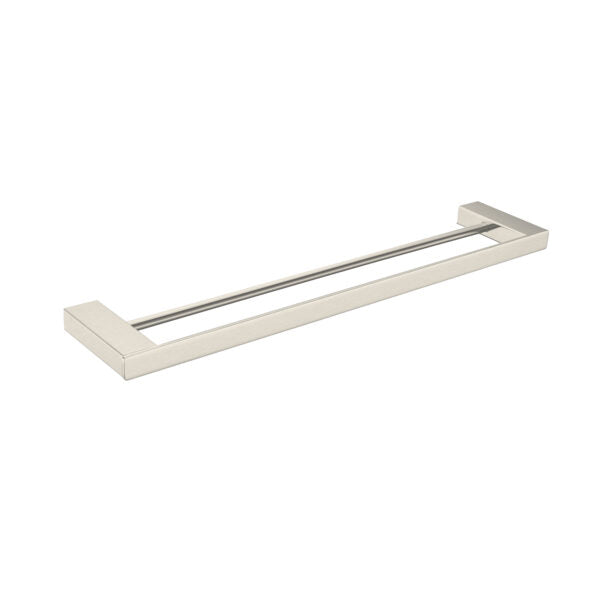 Nero Celia Double Towel Rail - Brushed Nickel