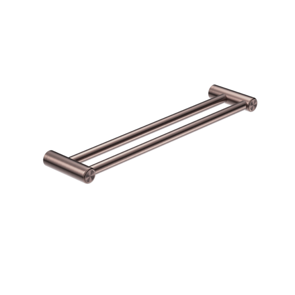 Nero Mecca Care 25mm Double Towel Grab Rail - Brushed Bronze