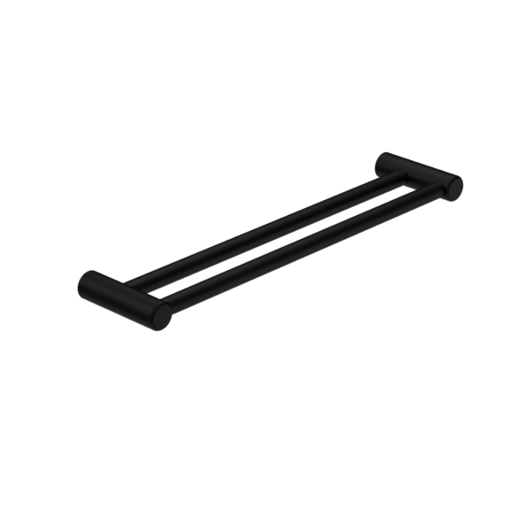 Nero Mecca Care 25mm Double Towel Grab Rail - Matte Black