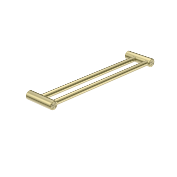 Nero Mecca Care 25mm Double Towel Grab Rail - Brushed Gold