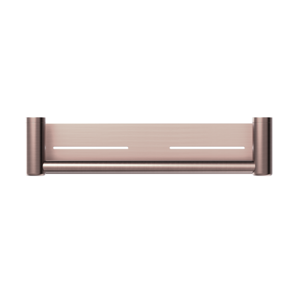 Nero Mecca Care 25mm Grab Rail with Shelf - Brushed Bronze
