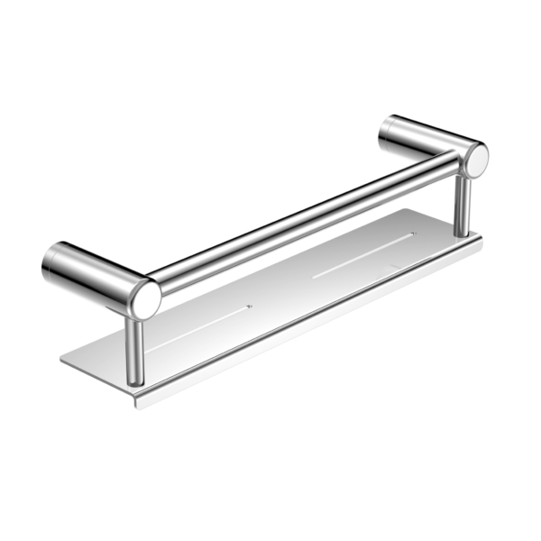 Nero Mecca Care 25mm Grab Rail with Shelf - Chrome