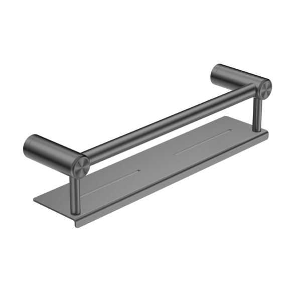 Nero Mecca Care 25mm Grab Rail with Shelf - Gunmetal