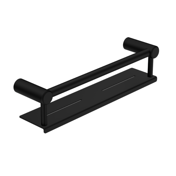 Nero Mecca Care 25mm Grab Rail with Shelf - Matte Black