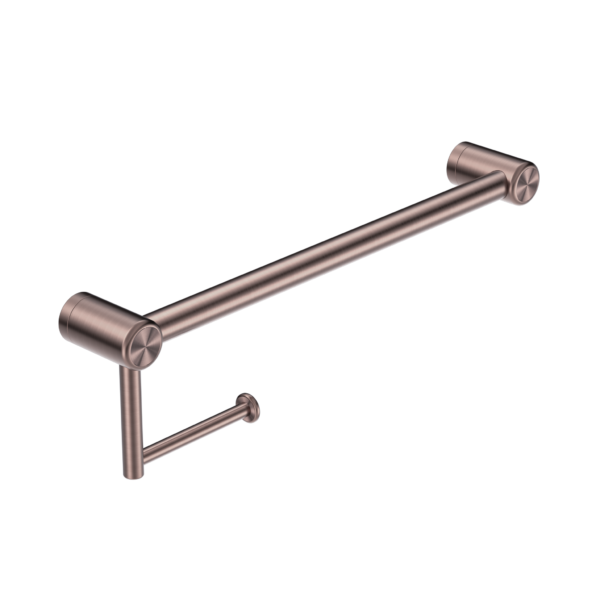 Nero Mecca Care 25mm Toilet Roll Rail - Brushed Bronze