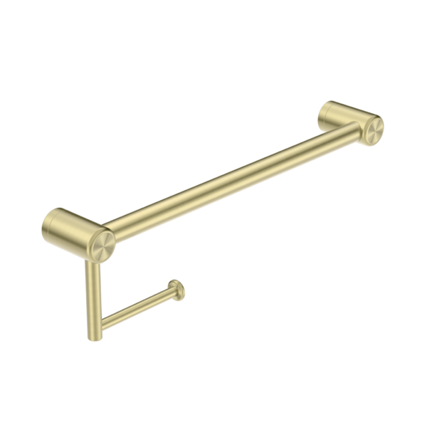 Nero Mecca Care 25mm Toilet Roll Rail - Brushed Gold