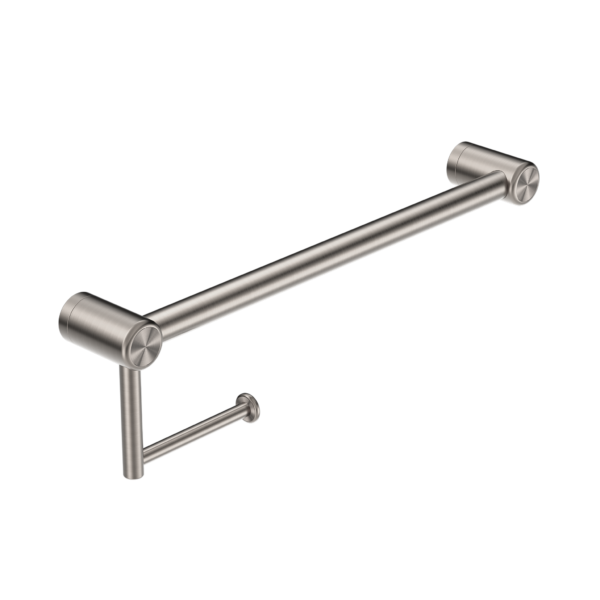 Nero Mecca Care 25mm Toilet Roll Rail - Brushed Nickel