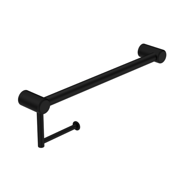 Nero Mecca Care 25mm Toilet Roll Rail - Matte Black