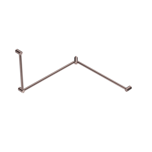 Nero Mecca Care 32mm DDA Toilet Grab Rail Set Continuous - Brushed Bronze