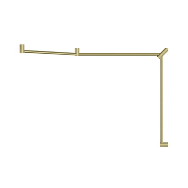 Nero Mecca Care 32mm DDA Toilet Grab Rail Set Continuous - Brushed Gold