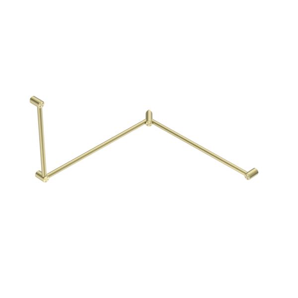 Nero Mecca Care 32mm DDA Toilet Grab Rail Set Continuous - Brushed Gold