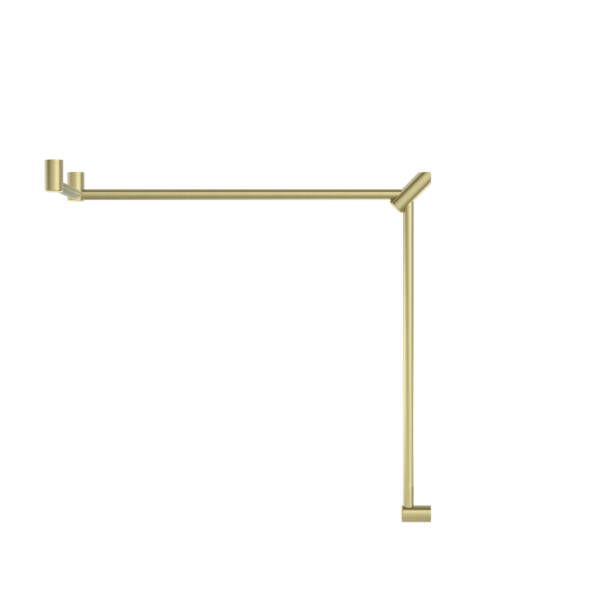 Nero Mecca Care 32mm DDA Toilet Grab Rail Set Continuous - Brushed Gold