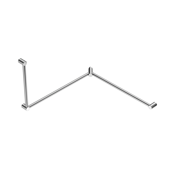 Nero Mecca Care 32mm DDA Toilet Grab Rail Set Continuous - Chrome