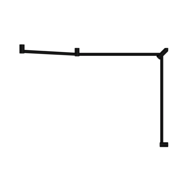 Nero Mecca Care 32mm DDA Toilet Grab Rail Set Continuous - Matte Black