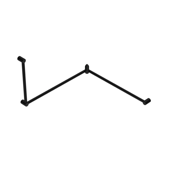 Nero Mecca Care 32mm DDA Toilet Grab Rail Set Continuous - Matte Black