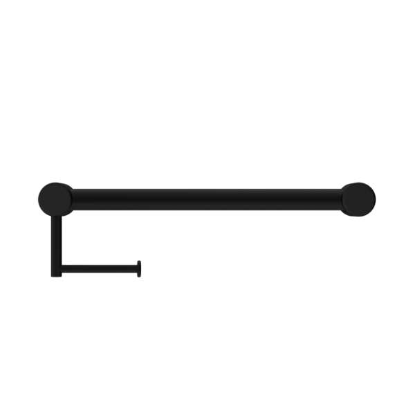 Nero NRCR3218AMB Mecca Care 32mm Grab Rail with Toilet Roll Holder - Matte Black