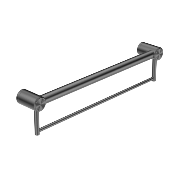 Nero Mecca Care 32mm Grab Rail with Towel Holder - Gunmetal