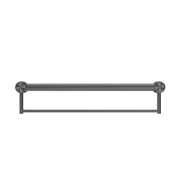 Nero Mecca Care 32mm Grab Rail with Towel Holder - Gunmetal