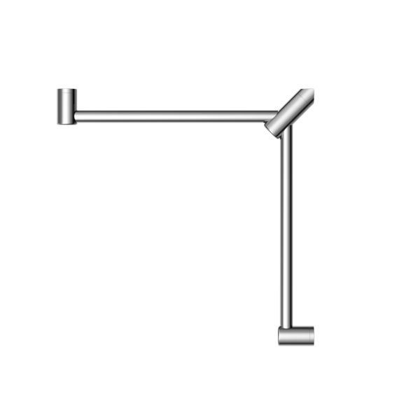 Nero NRCR3290WCH Mecca Care 32mm Wrap Around Corner Grab Rail - Chrome