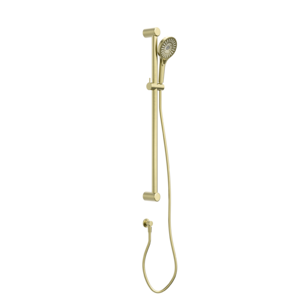 Nero Mecca Care Grab Rail and Adjustable Shower Rail Set - Brushed Gold