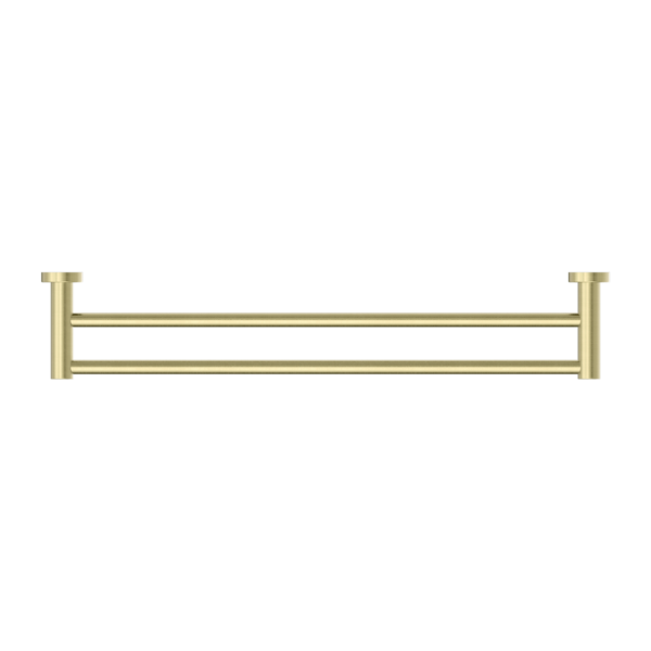 Nero NR1924dBG Mecca Double Towel Rail 600mm - Brushed Gold