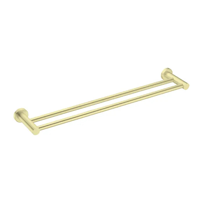 Nero NR1924dBG Mecca Double Towel Rail 600mm - Brushed Gold