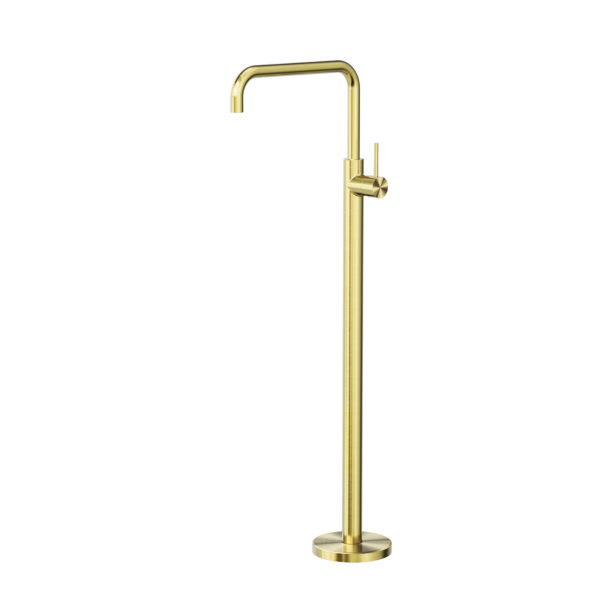 Nero NR221903BBG Mecca Freestanding Bath Mixer Square Shape - Brushed Gold