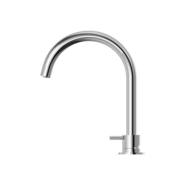 Nero NR221901bCH Mecca Hob Basin Mixer with Round Swivel Spout - Chrome