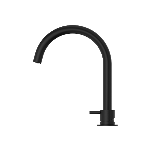 Nero NR221901bMB Mecca Hob Basin Mixer with Round Swivel Spout - Matte Black