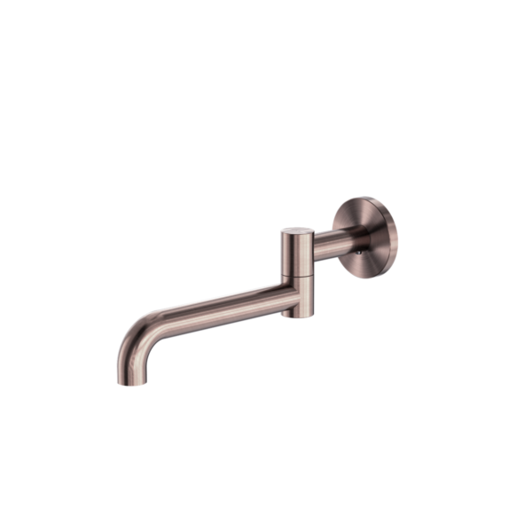 Nero NR221903GBZ Mecca Wall Mounted Swivel Basin/Bath Spout 225MM - Brushed Bronze