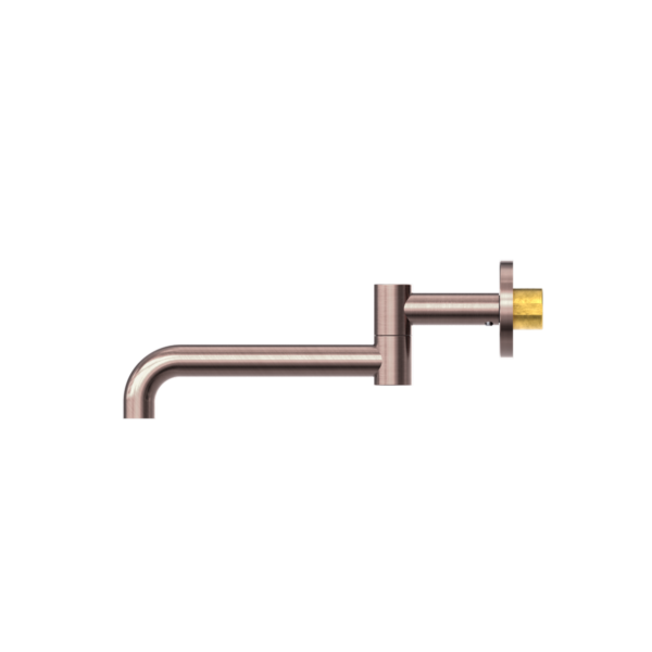 Nero NR221903GBZ Mecca Wall Mounted Swivel Basin/Bath Spout 225MM - Brushed Bronze