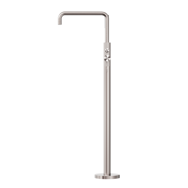 Nero R251903aBN Opal Freestanding Bath Mixer with Handshower - Brushed Nickel
