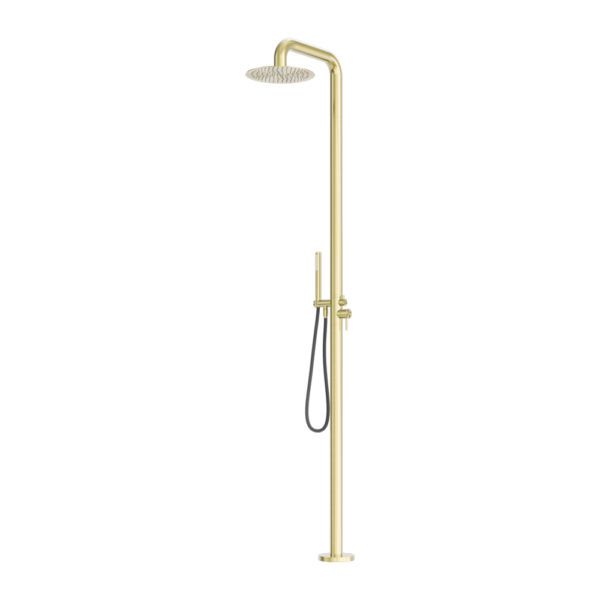 Nero NR162205ABG ZEN SS316L Outdoor Freestanding Shower Column - Brushed Gold