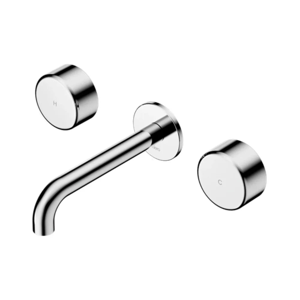 Nero Serenity Wall Basin Set 185mm Spout w/ Metal Handle Chrome 24D046CH