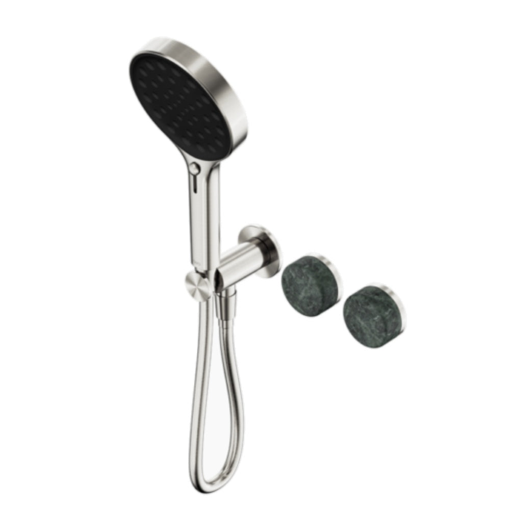Nero Serenity Progressive Shower System w/ Verde Alpi Handle And Serenity Hand Shower Brushed Nickel 24E026BN
