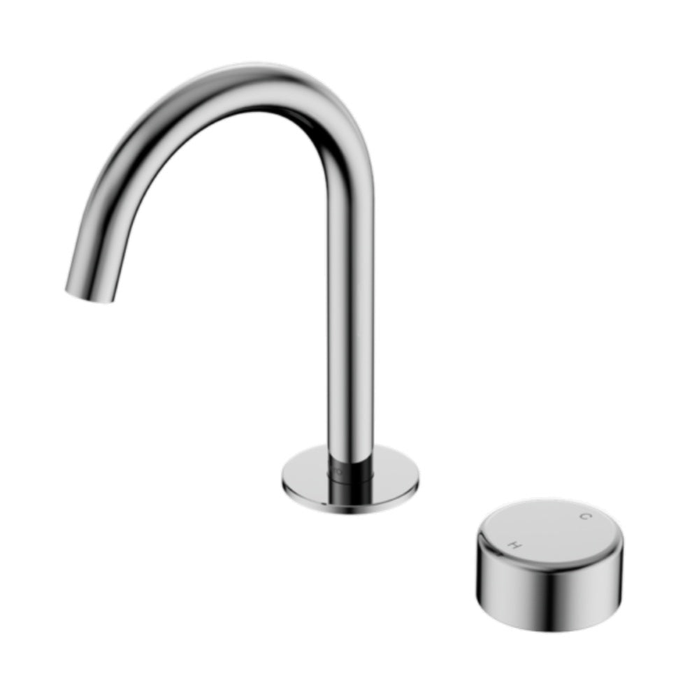 Nero Serenity Progressive Basin Mixer Arc Spout w/ Metal Handle Chrome 24E036CH