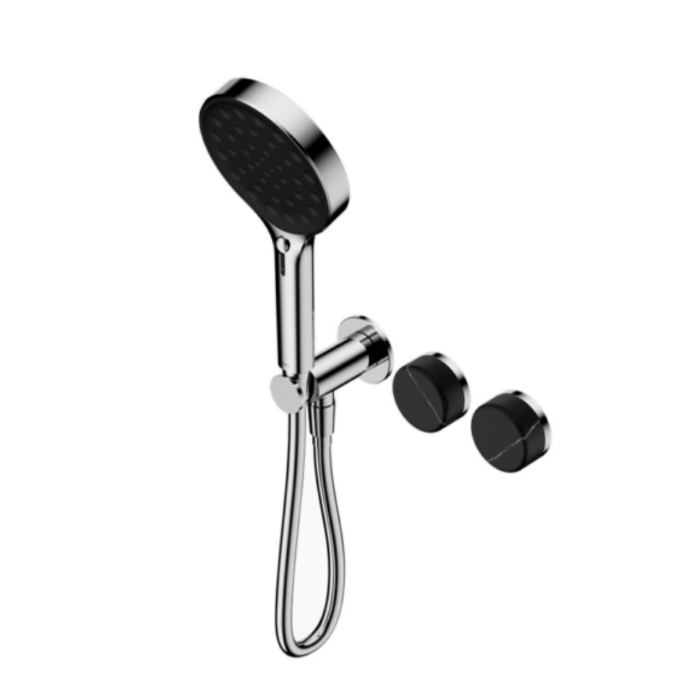 Nero Serenity Progressive Shower System w/ Marquina Black Handle And Serenity Hand Shower Chrome 24E132CH