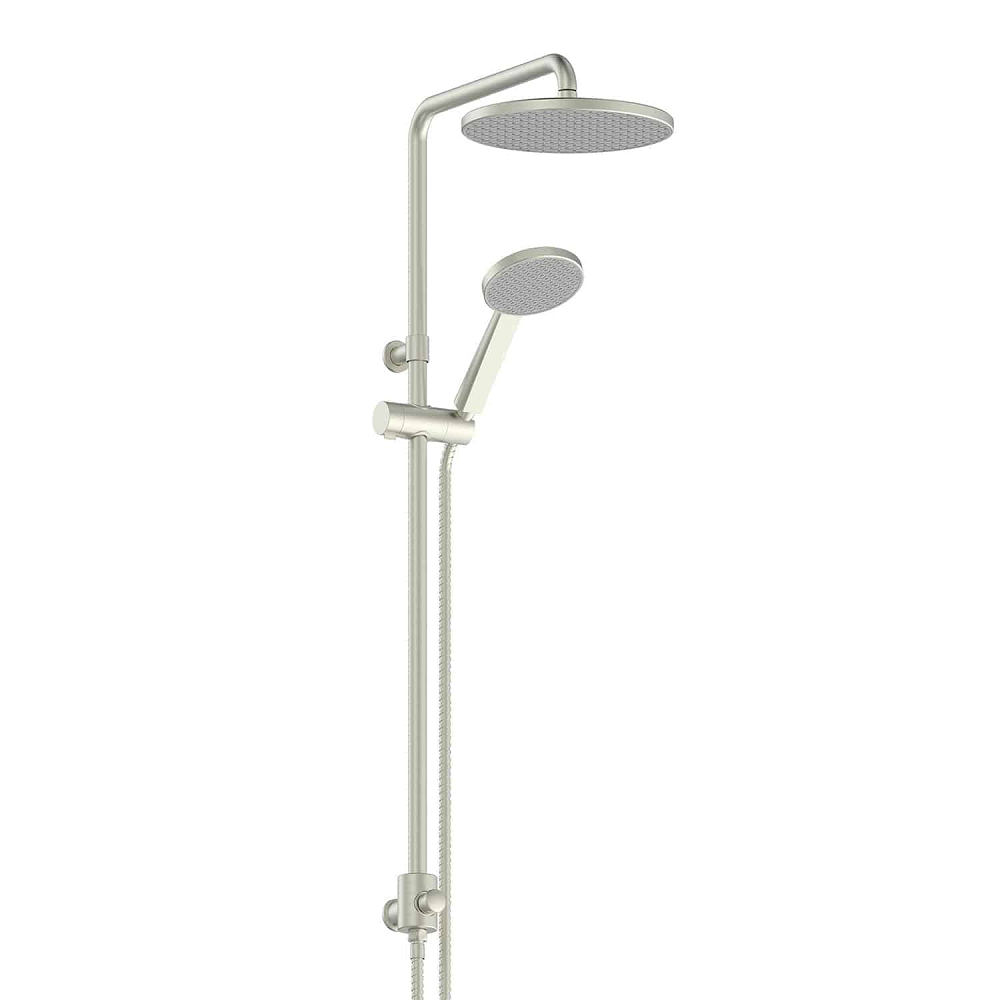 Greens Glide Rainboost Twin Rail Shower, PVD Brushed Nickel, 18290BN