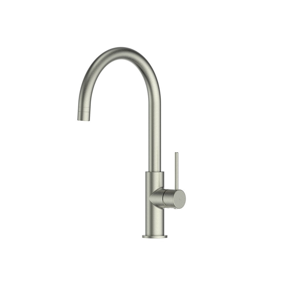 Greens Maci Gooseneck Sink Mixer, PVD Brushed Nickel, 21202541