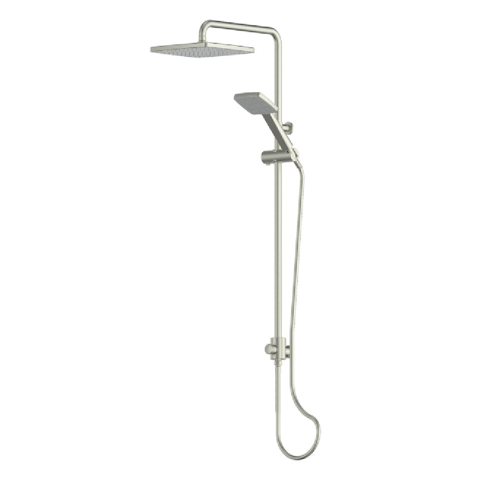 Greens Glide Syntra Rainboost Twin Rail Shower, PVD Brushed Nickel, 21290BN