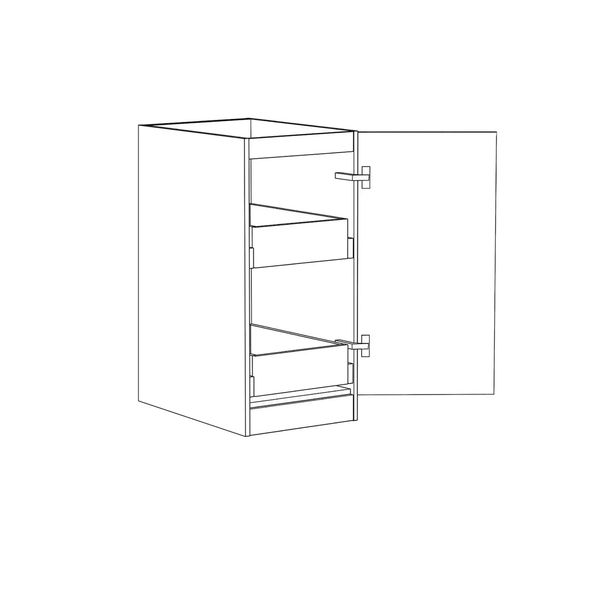 Otti Noosa 415 mm White Base Laundry Cabinet – Internal Drawer