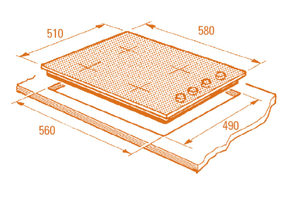 Omega OA2609W White 60cm Electric Cooktop