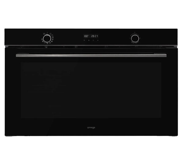 Omega OBOP9011AM 90×60cm 11 Function Pyrolytic Oven with Steam Bake & AirFry, Midnight