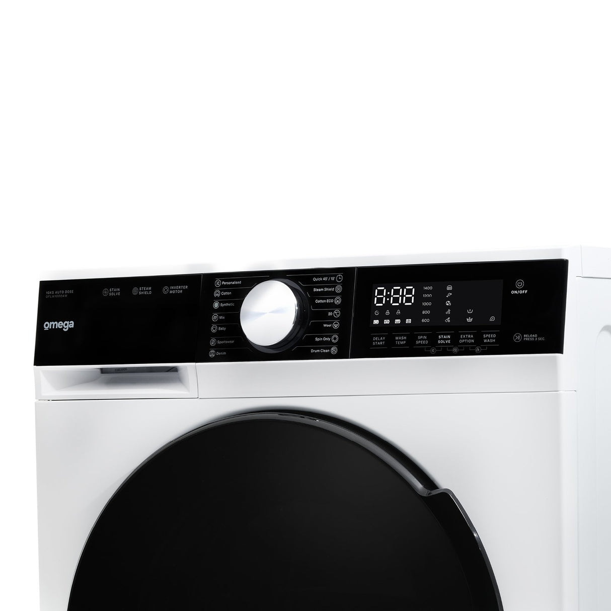 Omega OFLW1000AW 10kg Auto Dose Front Load Washing Machine - Seconds Discount