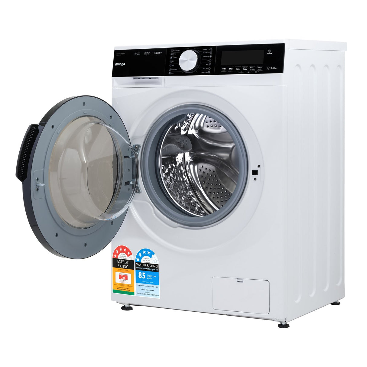 Omega OFLW1000AW 10kg Auto Dose Front Load Washing Machine - Seconds Discount