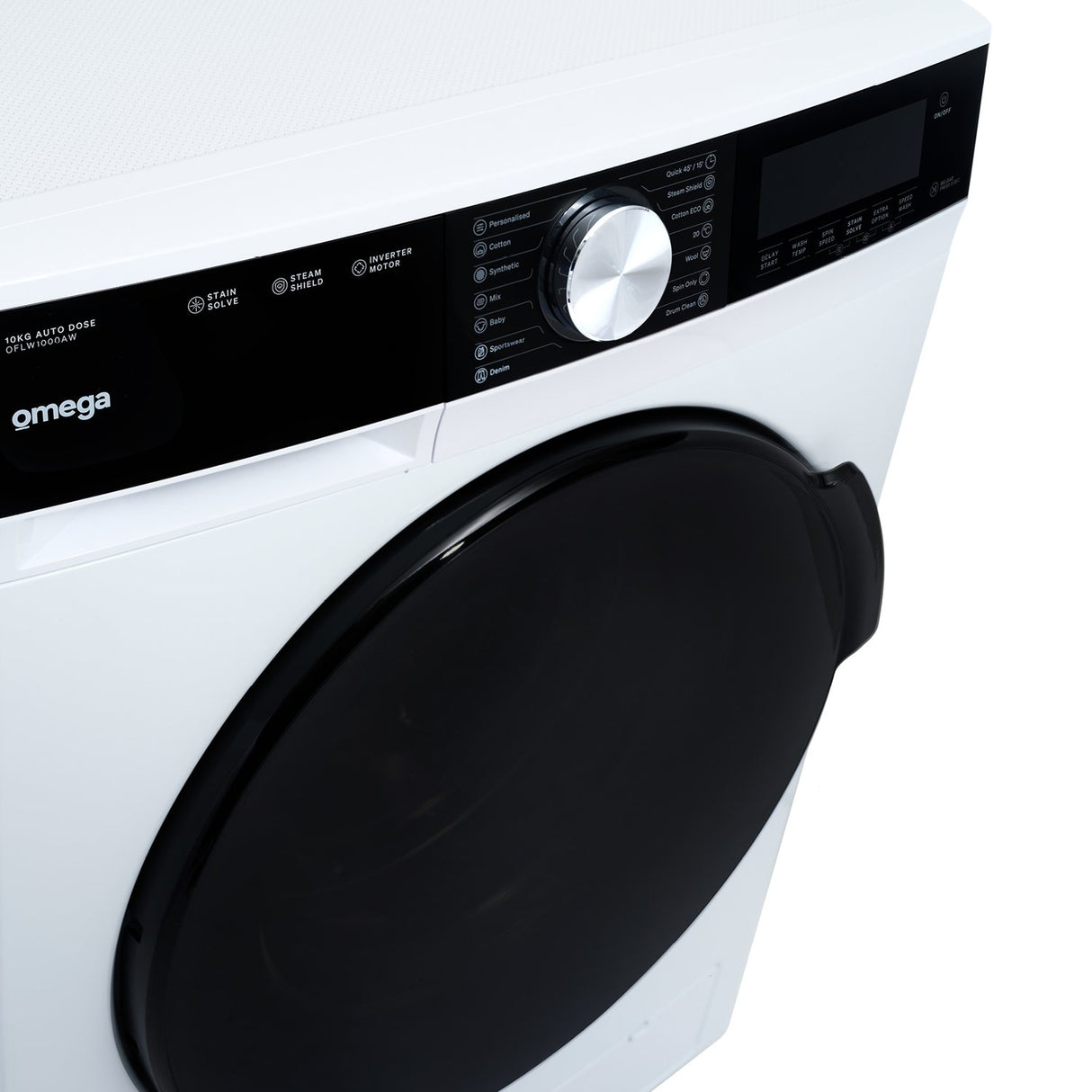 Omega OFLW1000AW 10kg Auto Dose Front Load Washing Machine - Seconds Discount