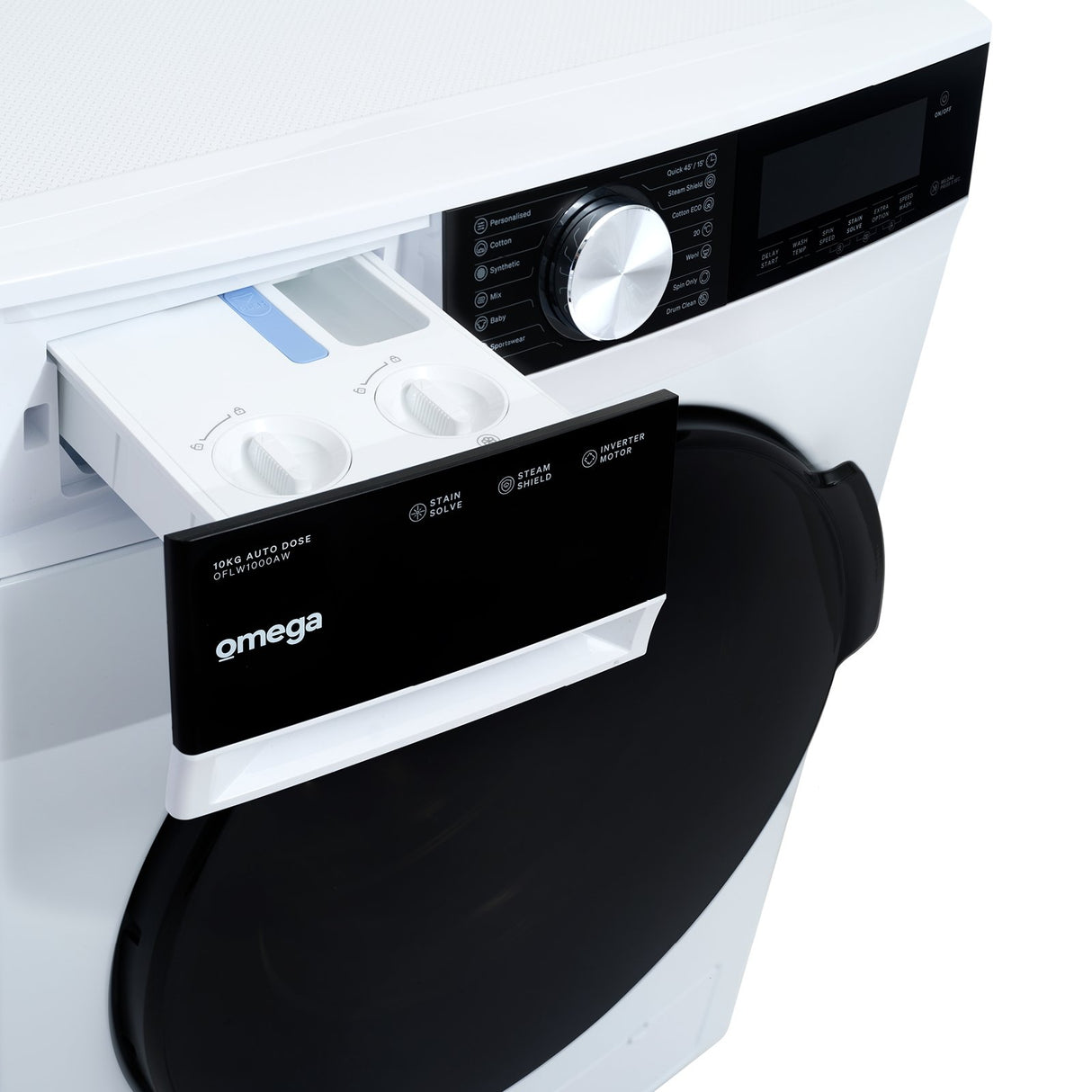 Omega OFLW1000AW 10kg Auto Dose Front Load Washing Machine - Seconds Discount