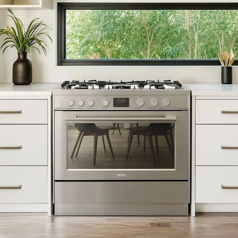 Omega OFOGC9010X 90cm Freestanding Dual Fuel Cooker